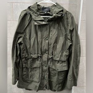 J. Crew Women’s Green Hooded Utility Jacket
